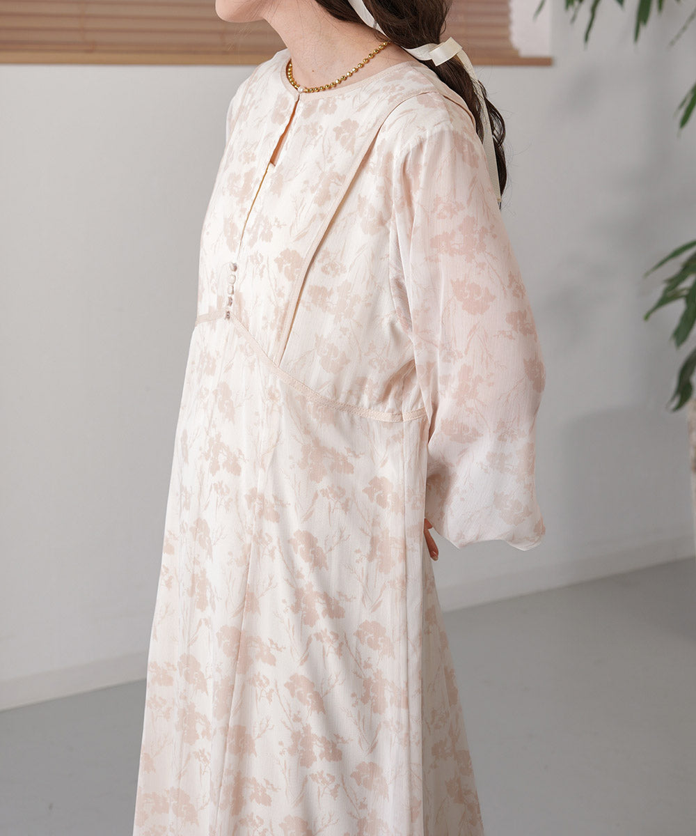 SHEER FLOWER 2WAY ONEPIECE