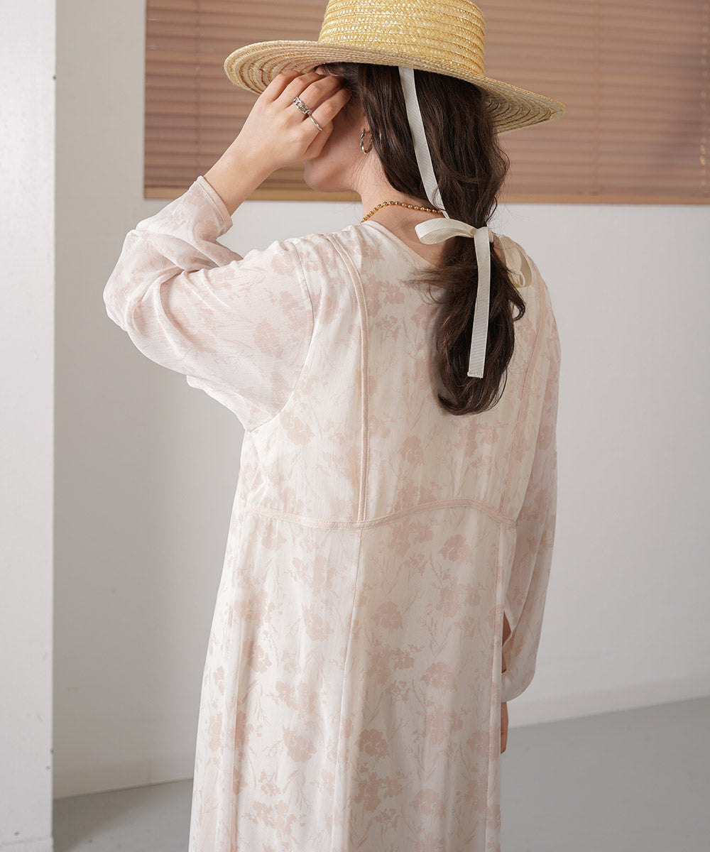 SHEER FLOWER 2WAY ONEPIECE