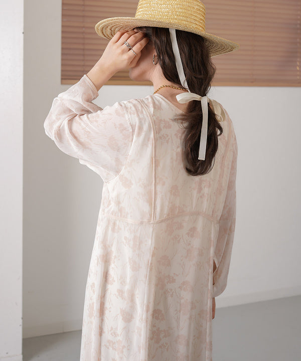 SHEER FLOWER 2WAY ONEPIECE