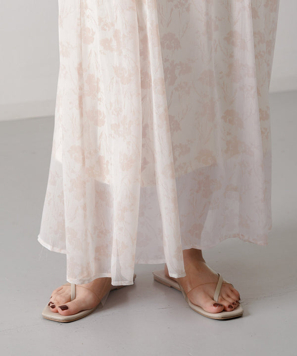SHEER FLOWER 2WAY ONEPIECE