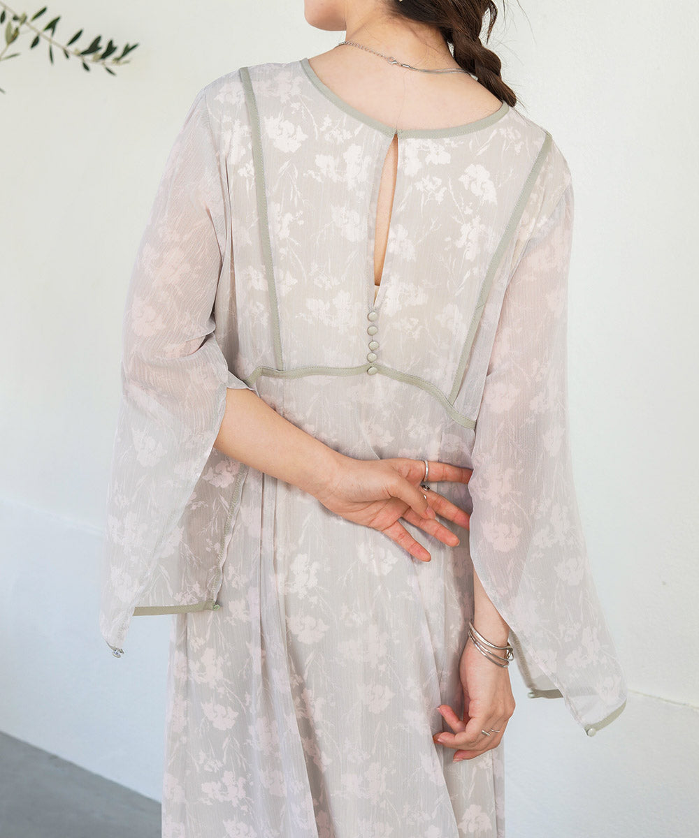 SHEER FLOWER 2WAY ONEPIECE