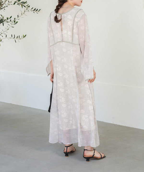 SHEER FLOWER 2WAY ONEPIECE