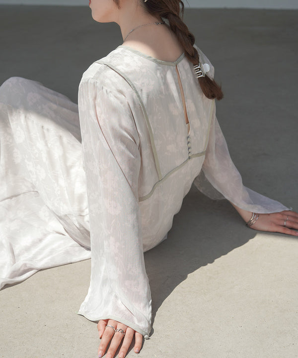 SHEER FLOWER 2WAY ONEPIECE