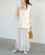 SHEER FLOWER 2WAY ONEPIECE