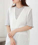 SHEER SHAGGY VEST