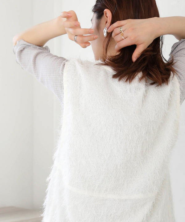 SHEER SHAGGY VEST