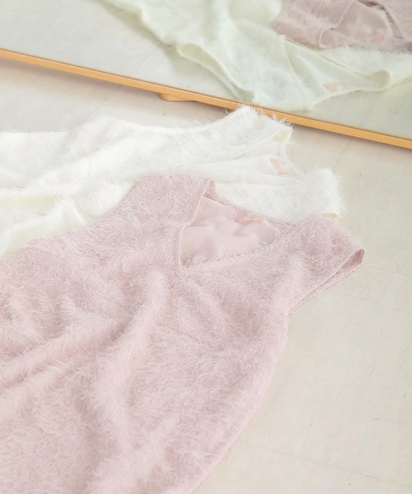 SHEER SHAGGY VEST