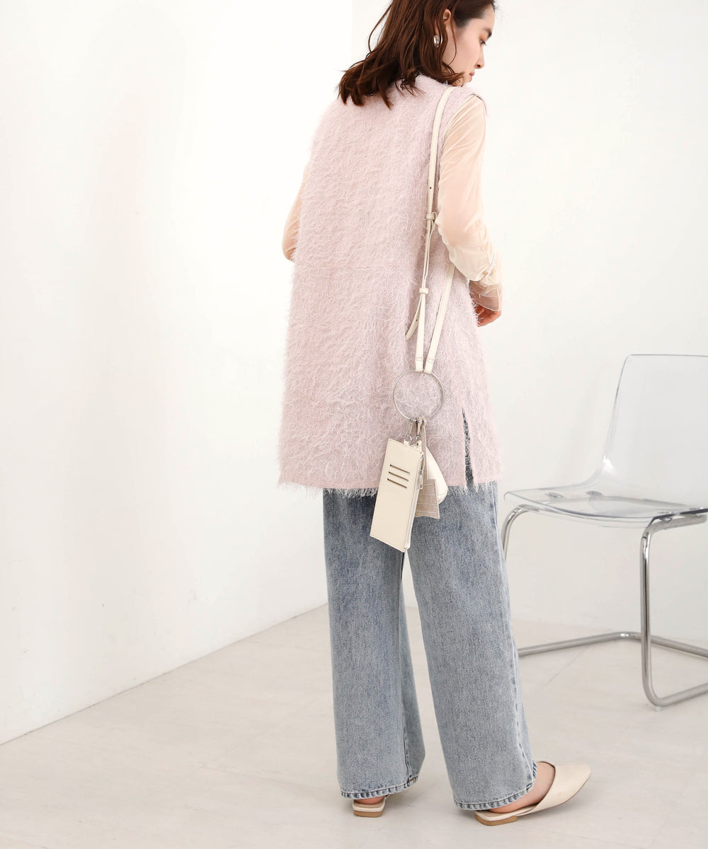SHEER SHAGGY VEST