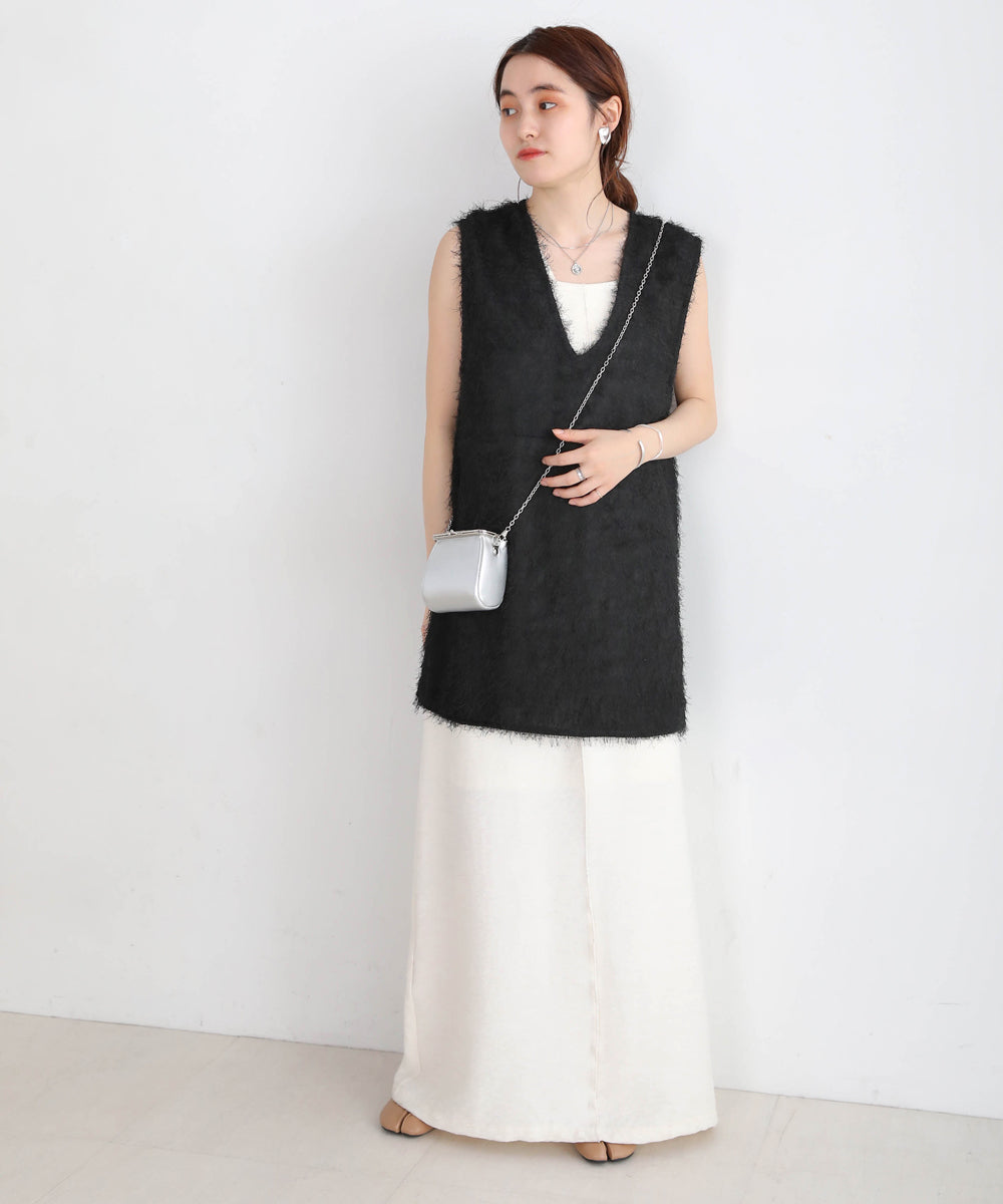SHEER SHAGGY VEST