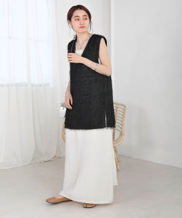 SHEER SHAGGY VEST
