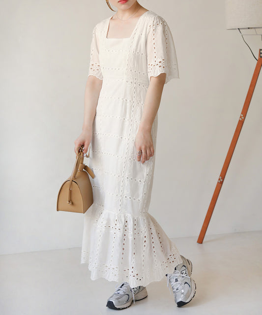COTTON LACE MERMAID ONEPIECE