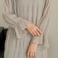WRINKLED PLEATS HIGH NECK ONEPIECE