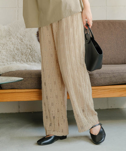 BRUSHED LACE PANTS