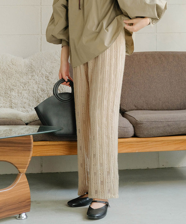 BRUSHED LACE PANTS