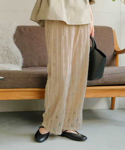 BRUSHED LACE PANTS