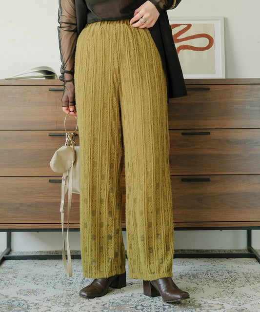 BRUSHED LACE PANTS