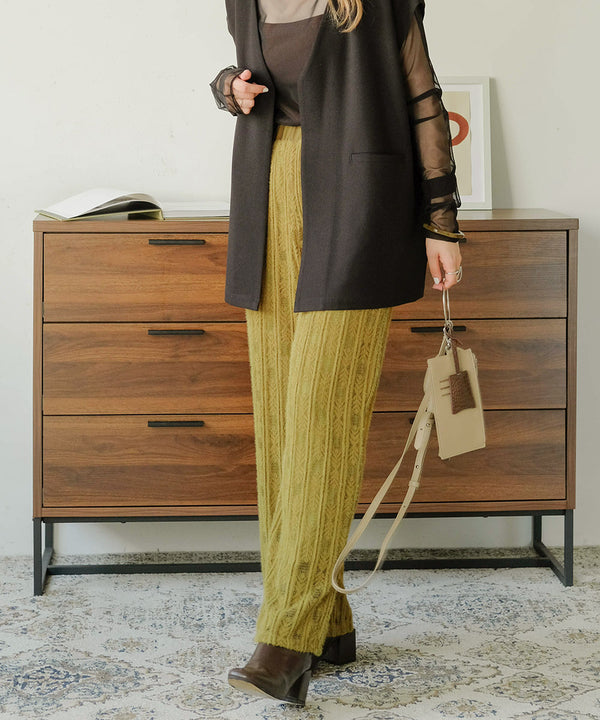 BRUSHED LACE PANTS