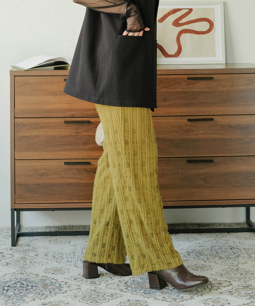 BRUSHED LACE PANTS