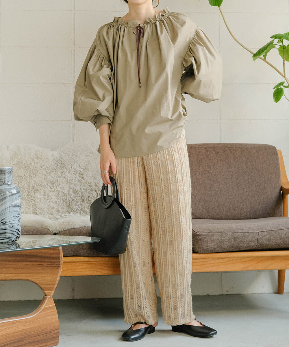 BRUSHED LACE PANTS