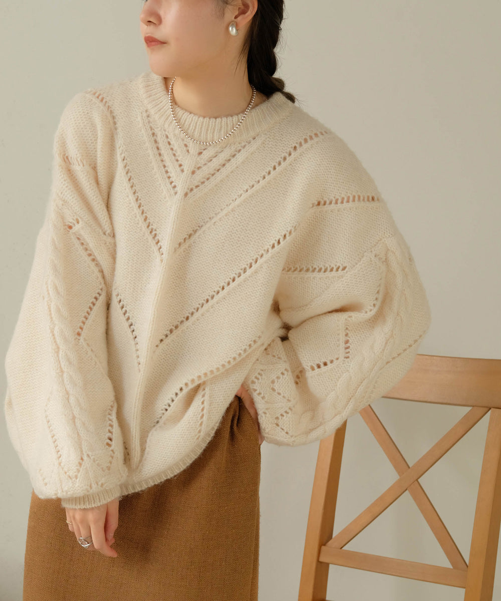 COLOR OVERSIZE KNIT