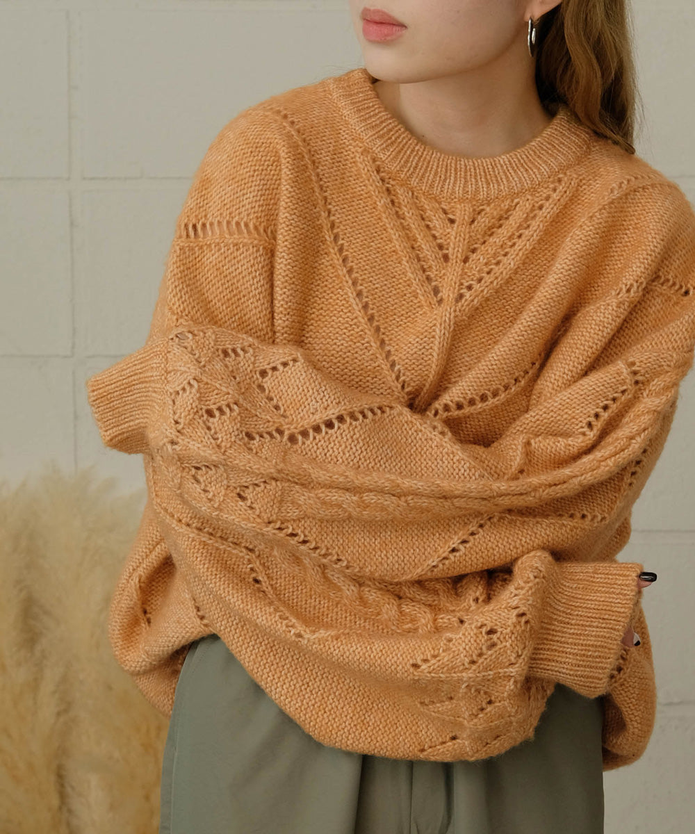 COLOR OVERSIZE KNIT