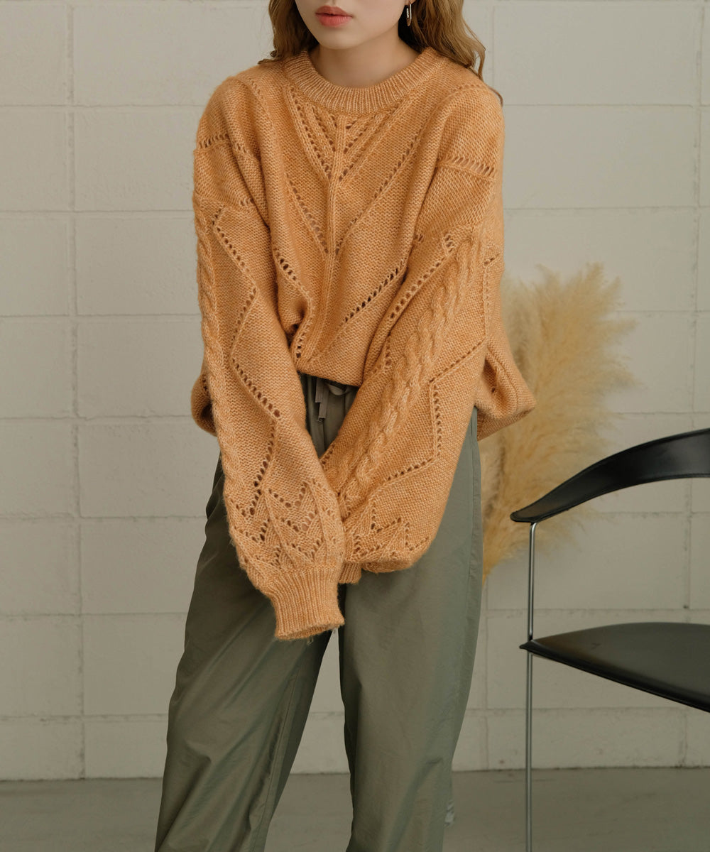 COLOR OVERSIZE KNIT