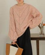 COLOR OVERSIZE KNIT