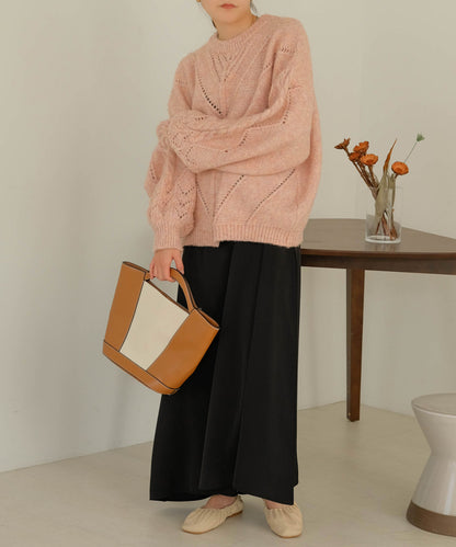 COLOR OVERSIZE KNIT