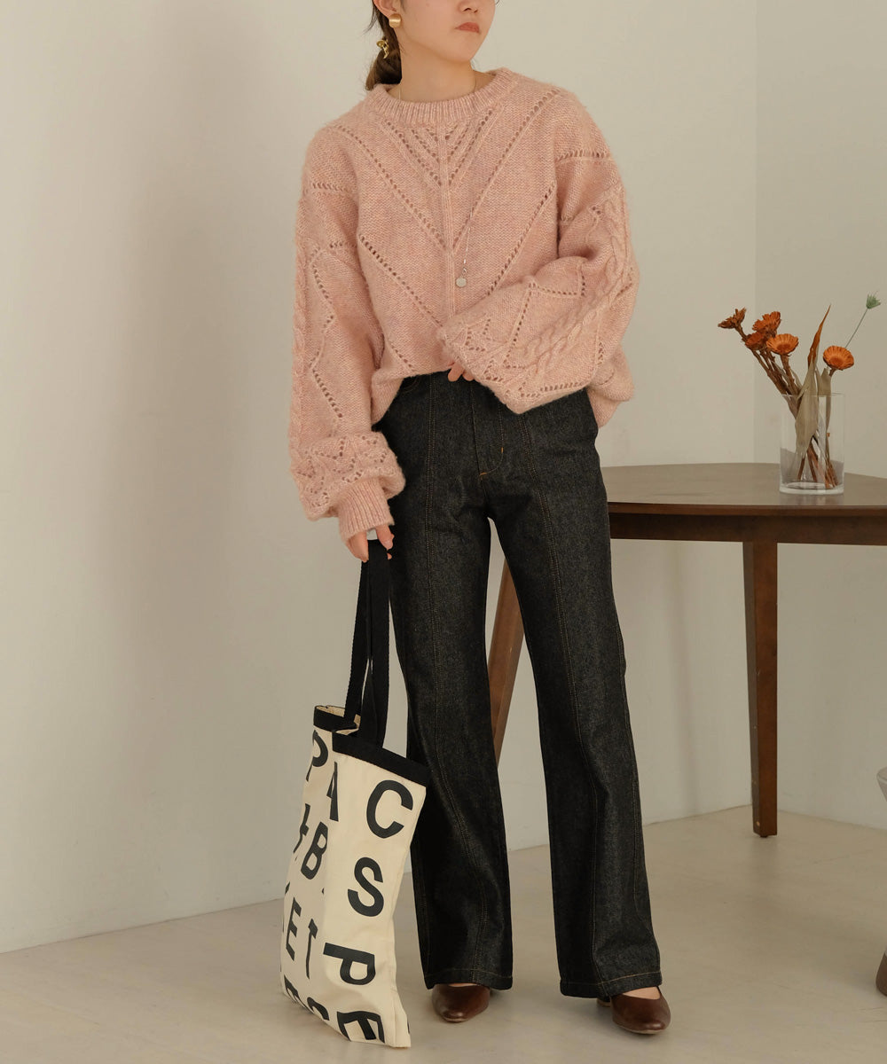 COLOR OVERSIZE KNIT