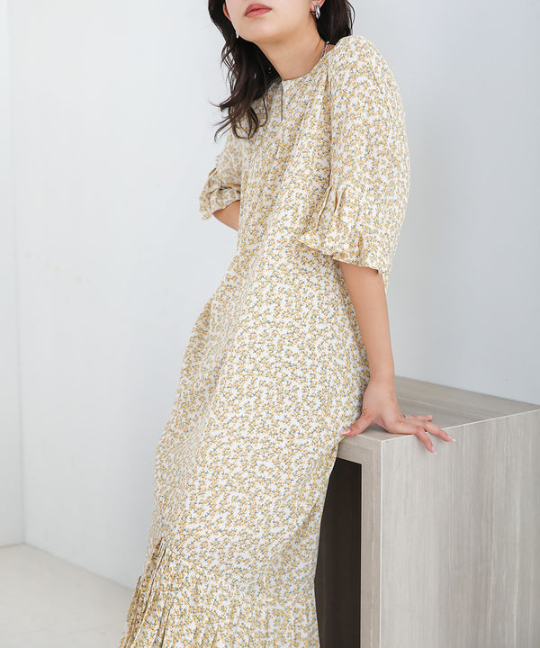 ASYMMETRIC HEM PLEATED ONEPIECE