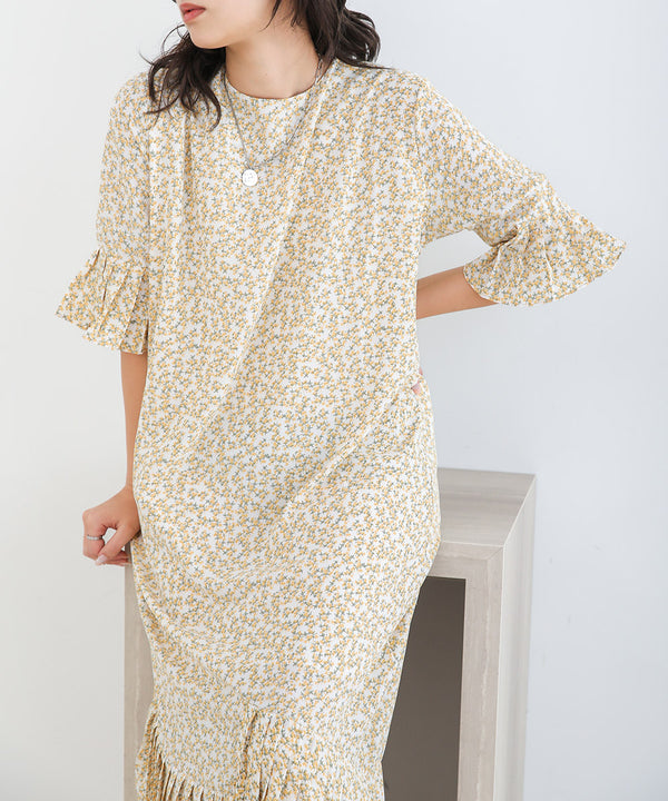 ASYMMETRIC HEM PLEATED ONEPIECE