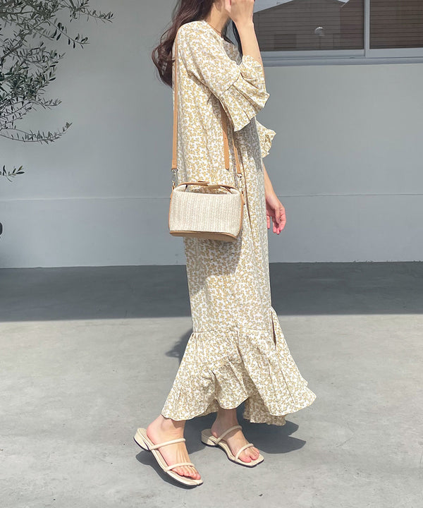 ASYMMETRIC HEM PLEATED ONEPIECE