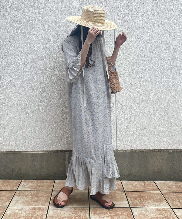 ASYMMETRIC HEM PLEATED ONEPIECE