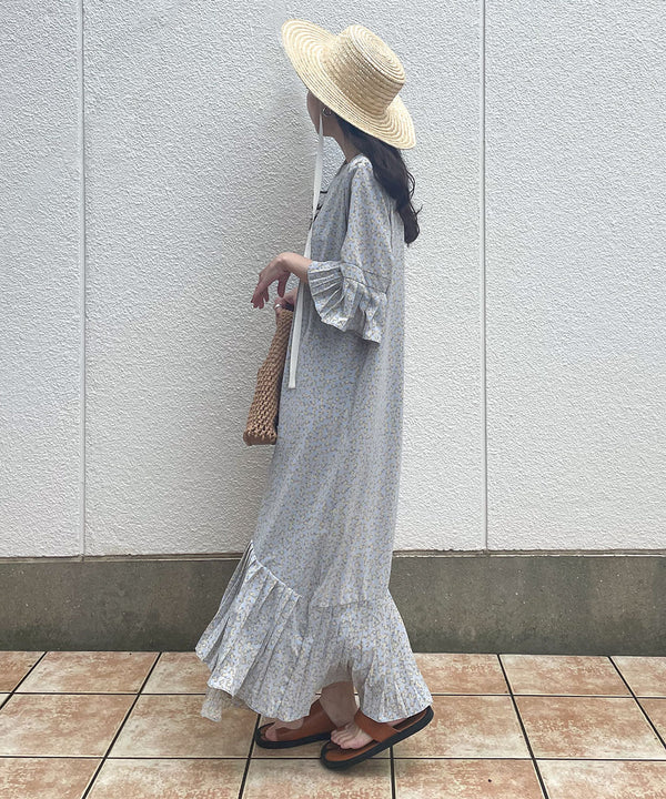 ASYMMETRIC HEM PLEATED ONEPIECE
