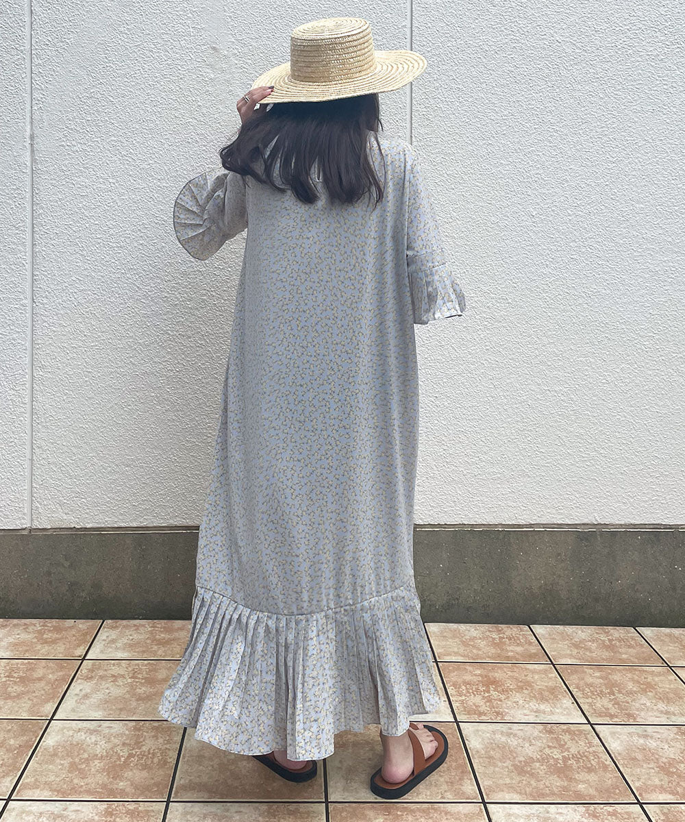 ASYMMETRIC HEM PLEATED ONEPIECE