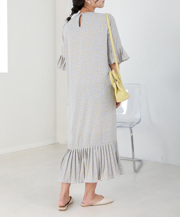 ASYMMETRIC HEM PLEATED ONEPIECE
