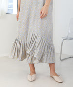 ASYMMETRIC HEM PLEATED ONEPIECE