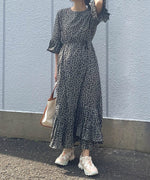 ASYMMETRIC HEM PLEATED ONEPIECE