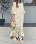 ASYMMETRIC HEM PLEATED ONEPIECE