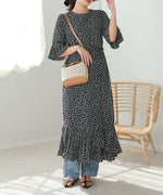 ASYMMETRIC HEM PLEATED ONEPIECE