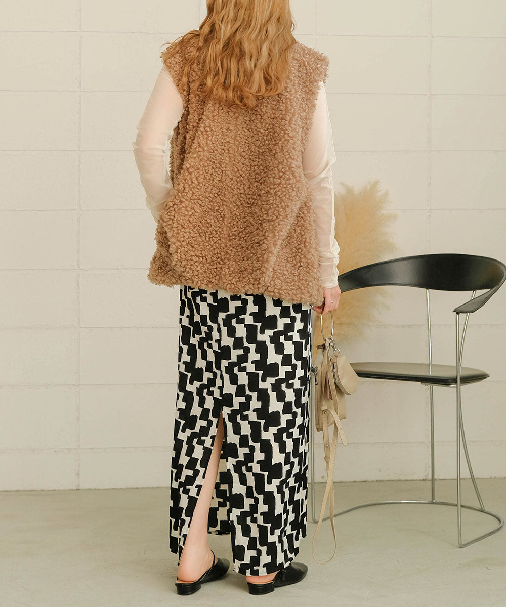 GEOMETRIC TIGHT SKIRT