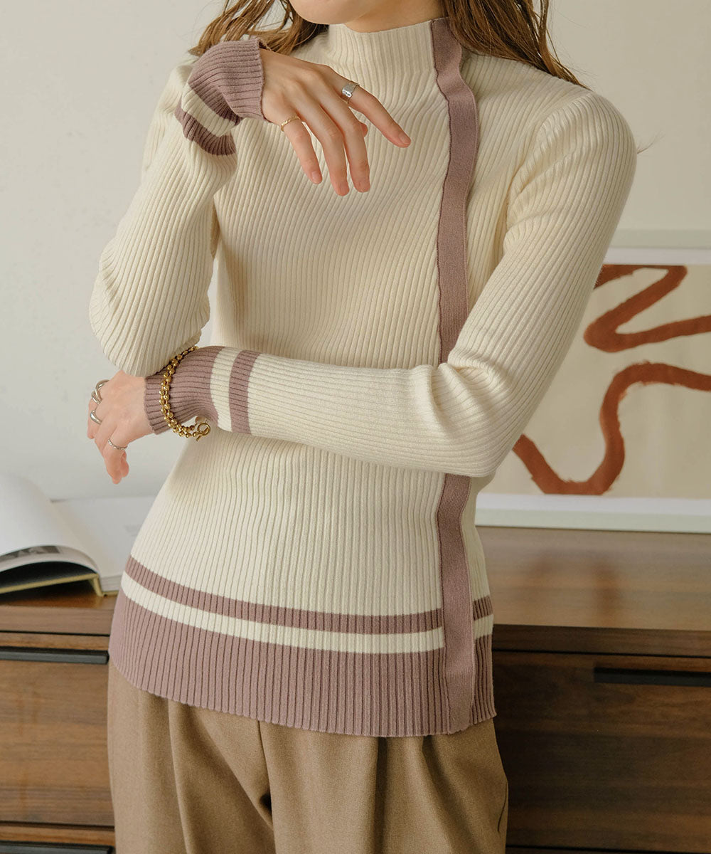 LINE KNIT PULLOVER