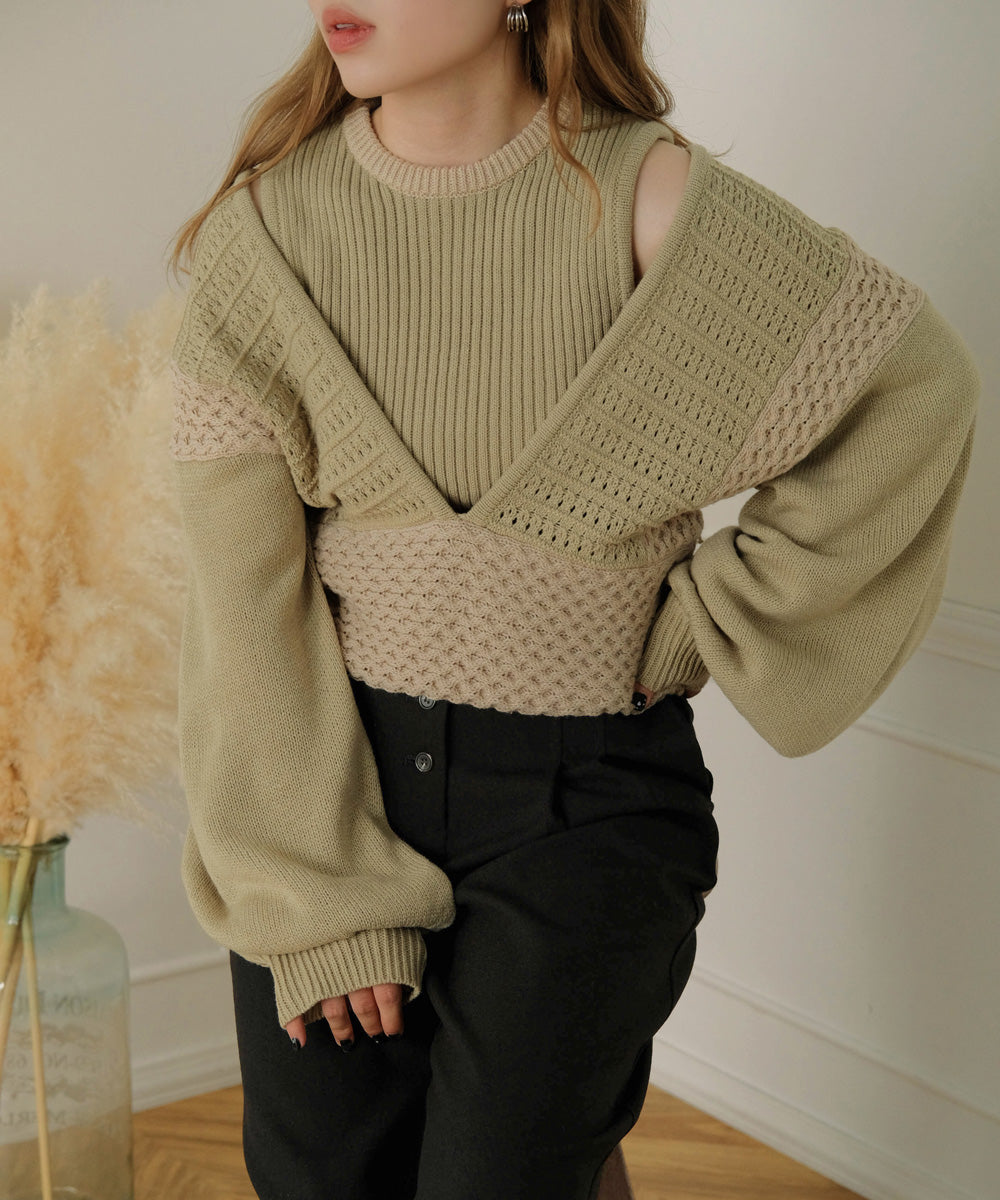 LAYERED SET KNIT TOPS