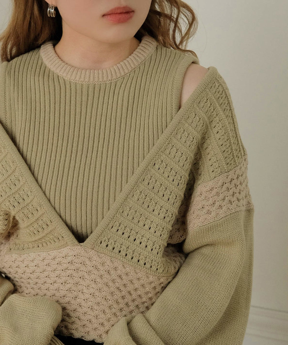 LAYERED SET KNIT TOPS