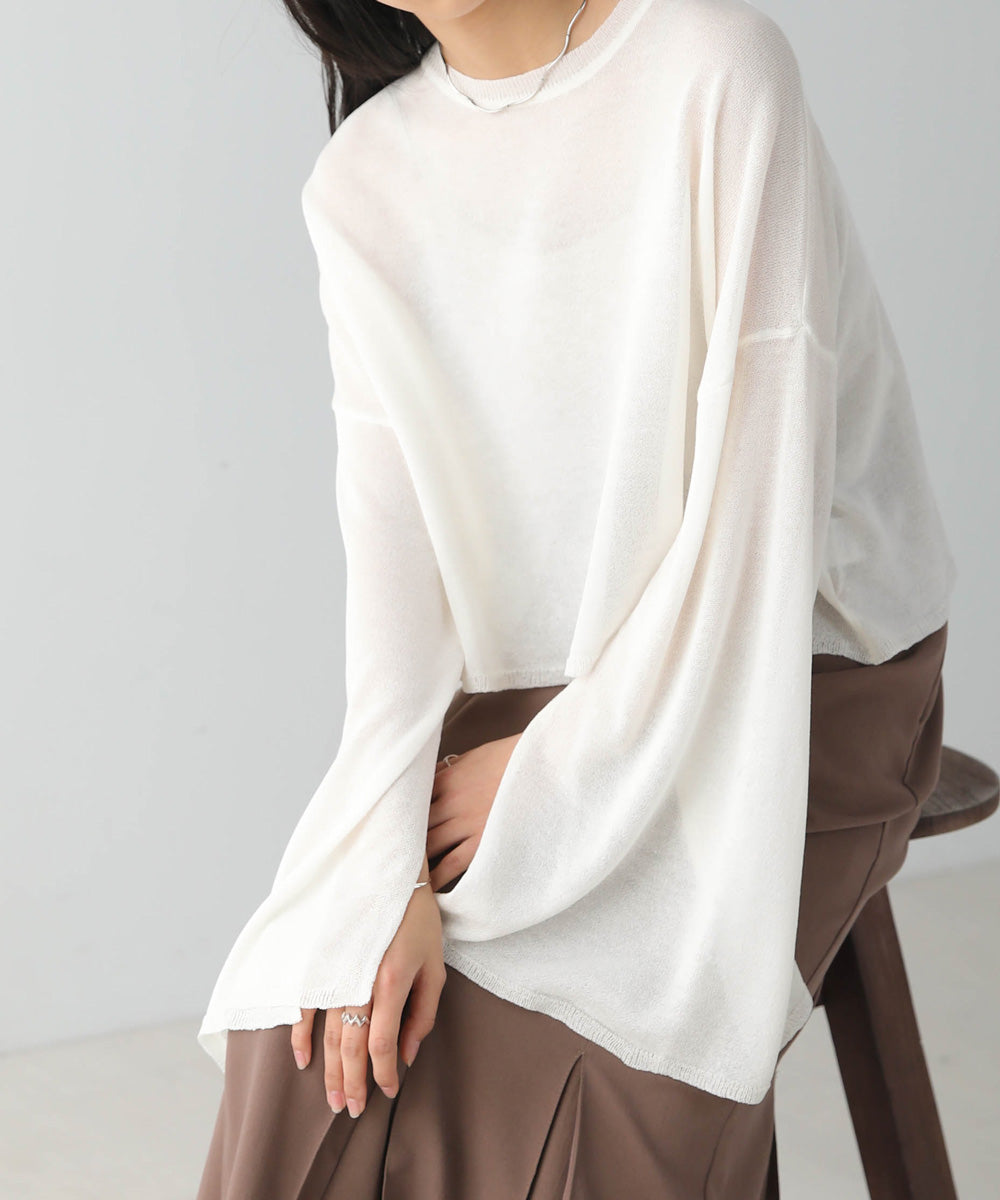 袖子开衩针织上衣