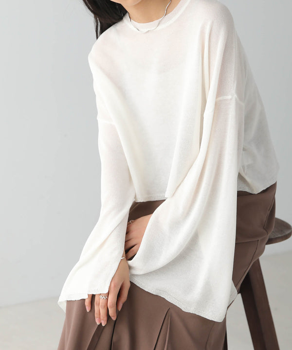 袖子开衩针织上衣