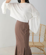 袖子开衩针织上衣