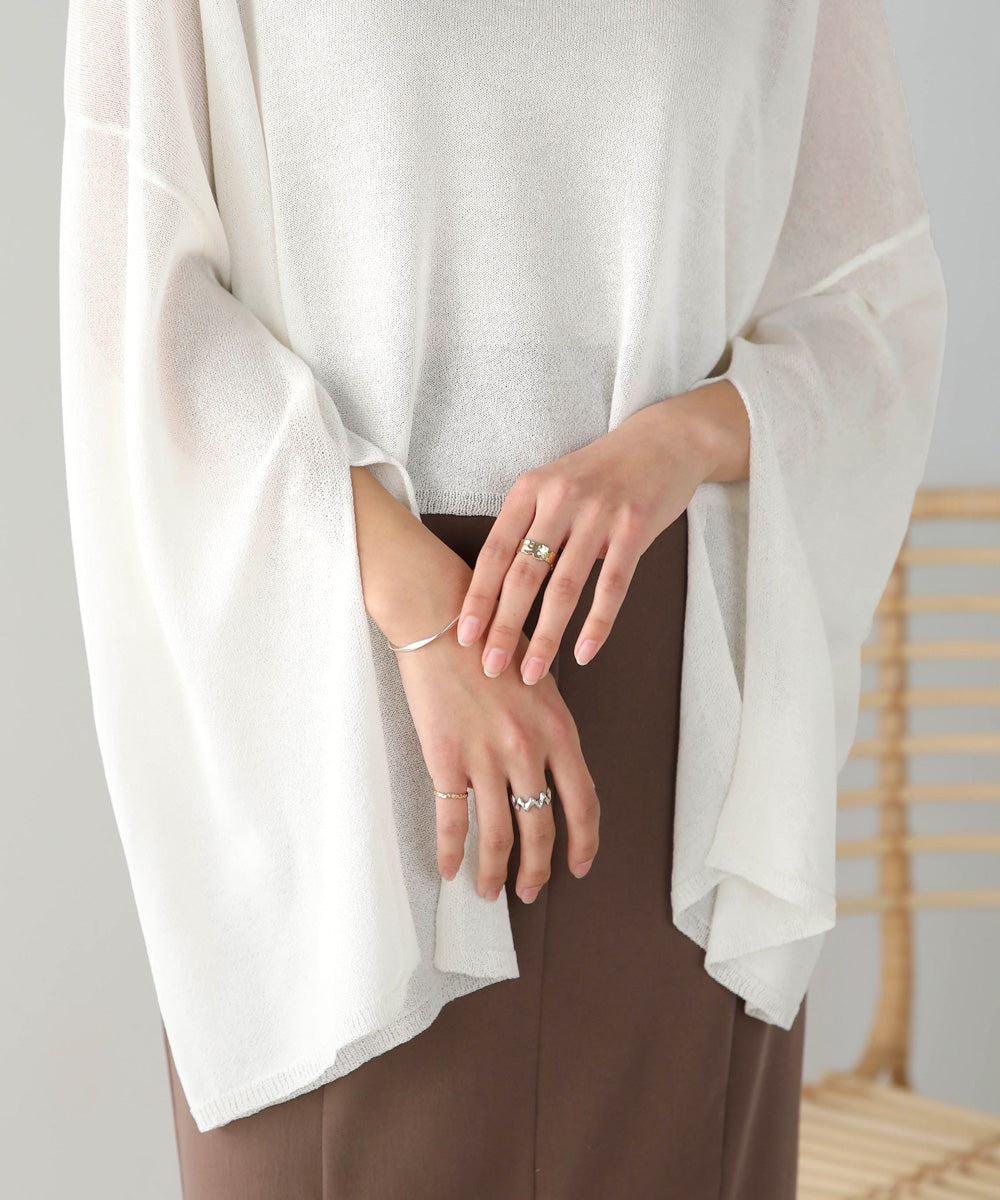 袖子开衩针织上衣