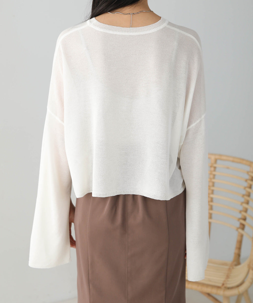 袖子开衩针织上衣