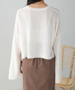 袖子开衩针织上衣